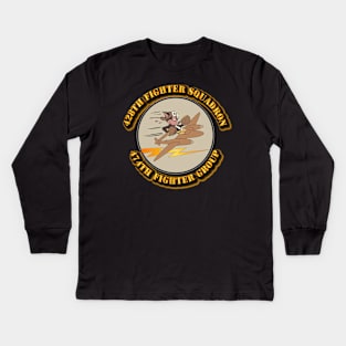 428th Fighter SQ - 474th Fighter Group - 9th AF Kids Long Sleeve T-Shirt